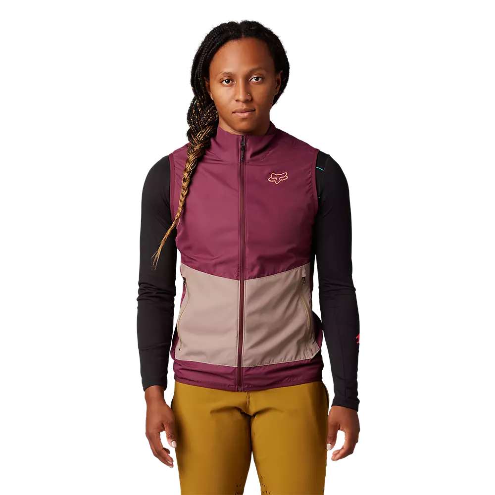 Gilet Fox Ranger Wind Vest Donna Bordeaux