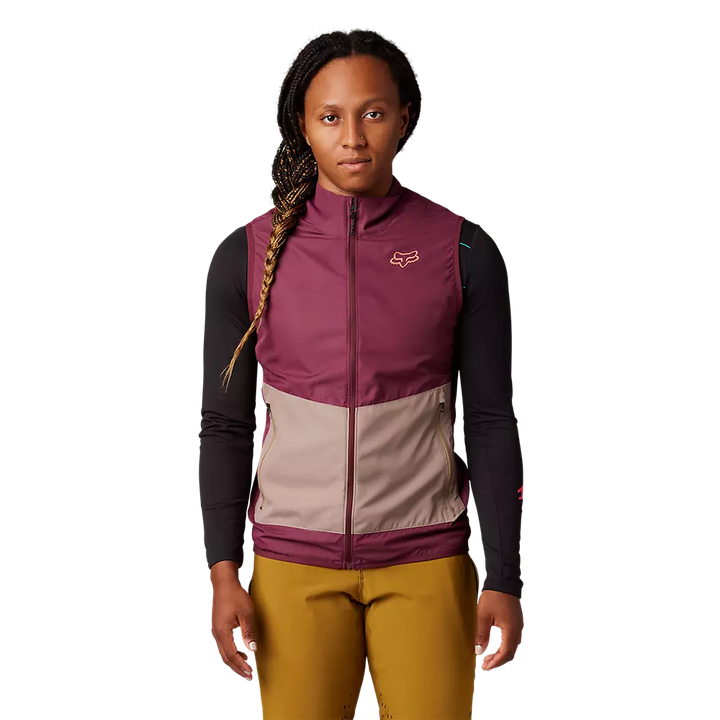 Gilet Fox Ranger Wind Vest Donna Bordeaux