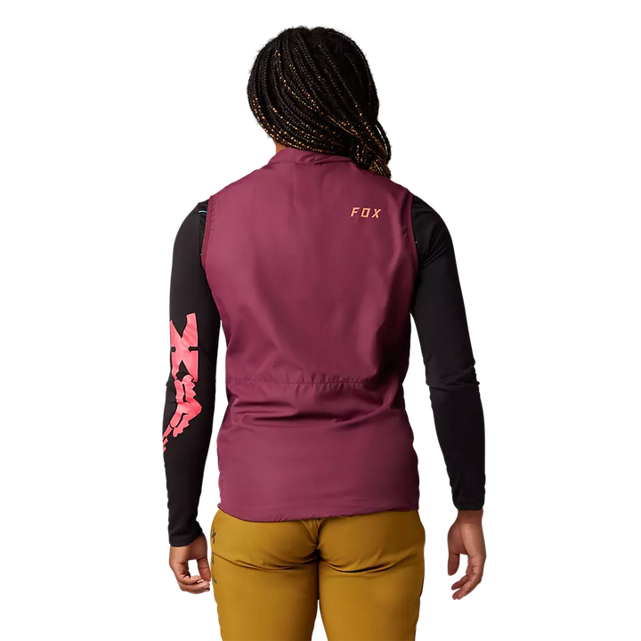Gilet Fox Ranger Wind Vest Donna Bordeaux