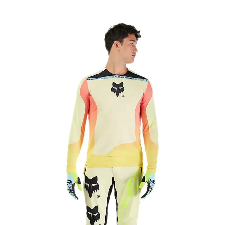 Maglia Mtb Manica Lunga Fox Flexair LS Jersey Elevated Lemonade Giallo