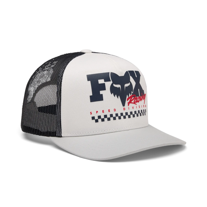 Fox Cappellino da ragazzo Checker Mesh Trucker Bianco
