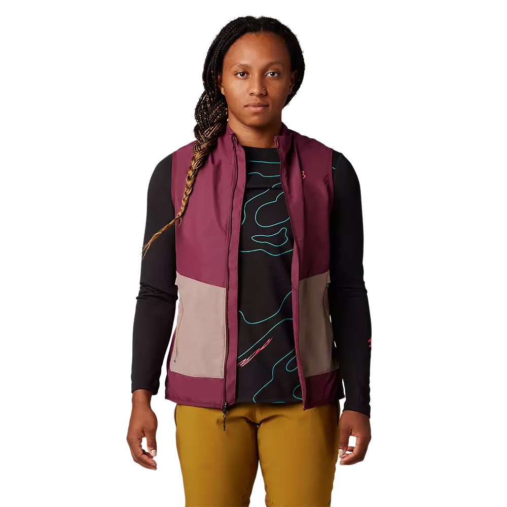 Gilet Fox Ranger Wind Vest Donna Bordeaux