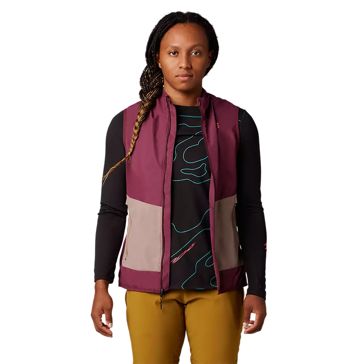 Gilet Fox Ranger Wind Vest Donna Bordeaux