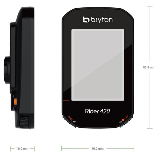 Ciclocomputer GPS Bryton Rider 420T Con Cadenza e Cardio