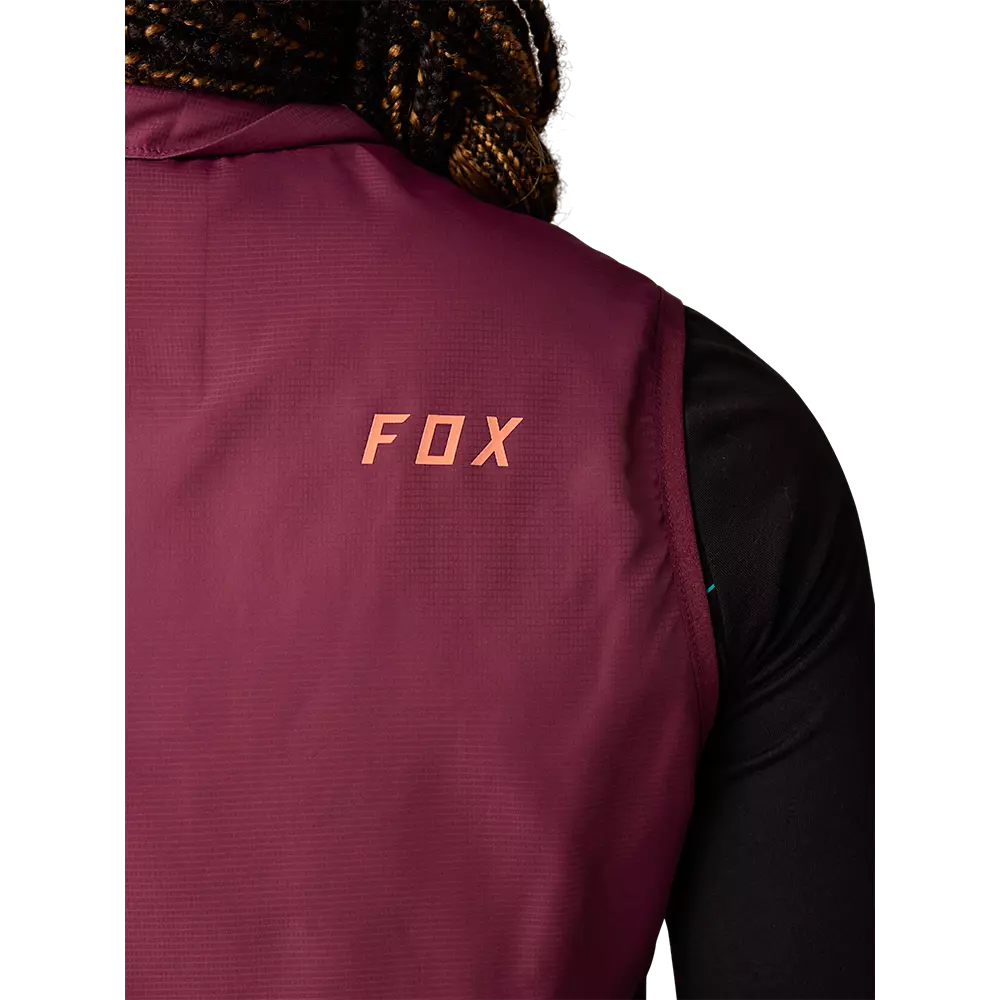 Gilet Fox Ranger Wind Vest Donna Bordeaux