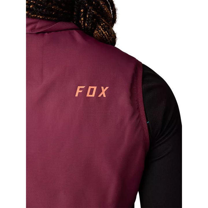 Gilet Fox Ranger Wind Vest Donna Bordeaux