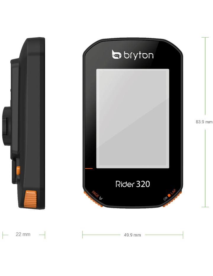 Ciclocomputer GPS Bryton Rider 320T con cadenza e fascia cardio