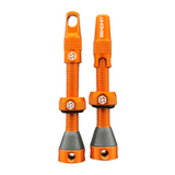 Coppia Valvole Tubeless Sendhit Compatbili Inserti 44mm Arancio