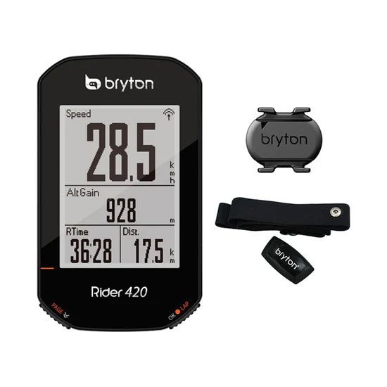 Ciclocomputer GPS Bryton Rider 420T Con Cadenza e Cardio