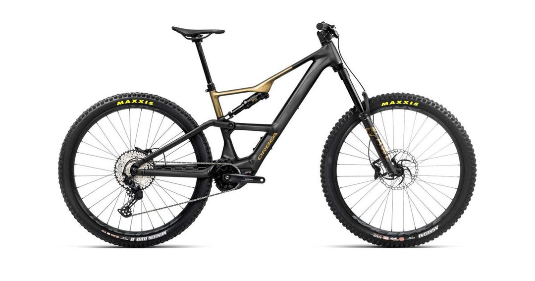 Orbea Rise LT H20 2025 Diamond Black Splash Olive Green - vista laterale