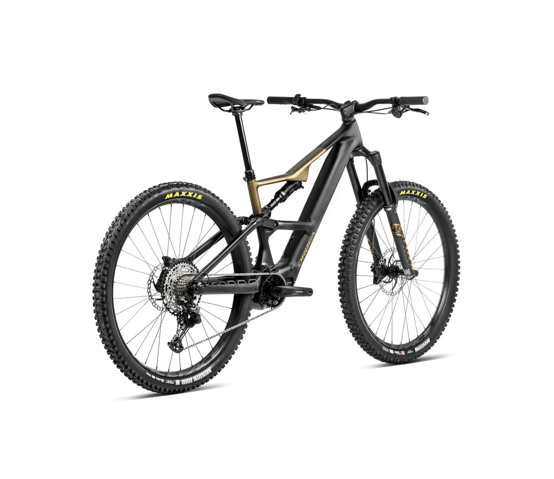 Orbea Rise LT H20 2025 Diamond Black Splash Olive Green - vista posteriore